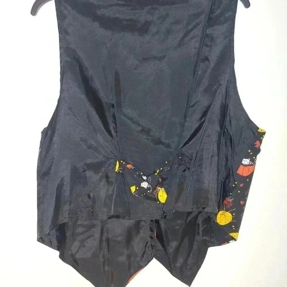 Basic Editions Halloween Fall Cats Vest Button Adult Women's Size XL - Picture 2 of 4